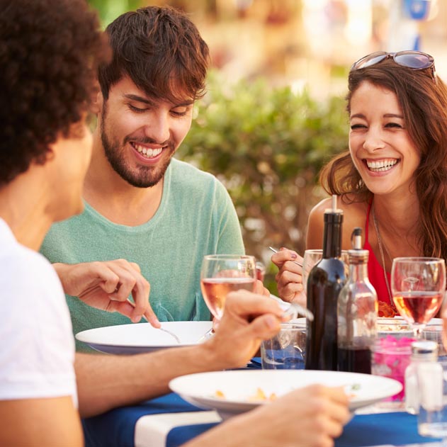 Plats à manger en terrasse