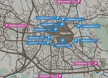 Carte des parkings