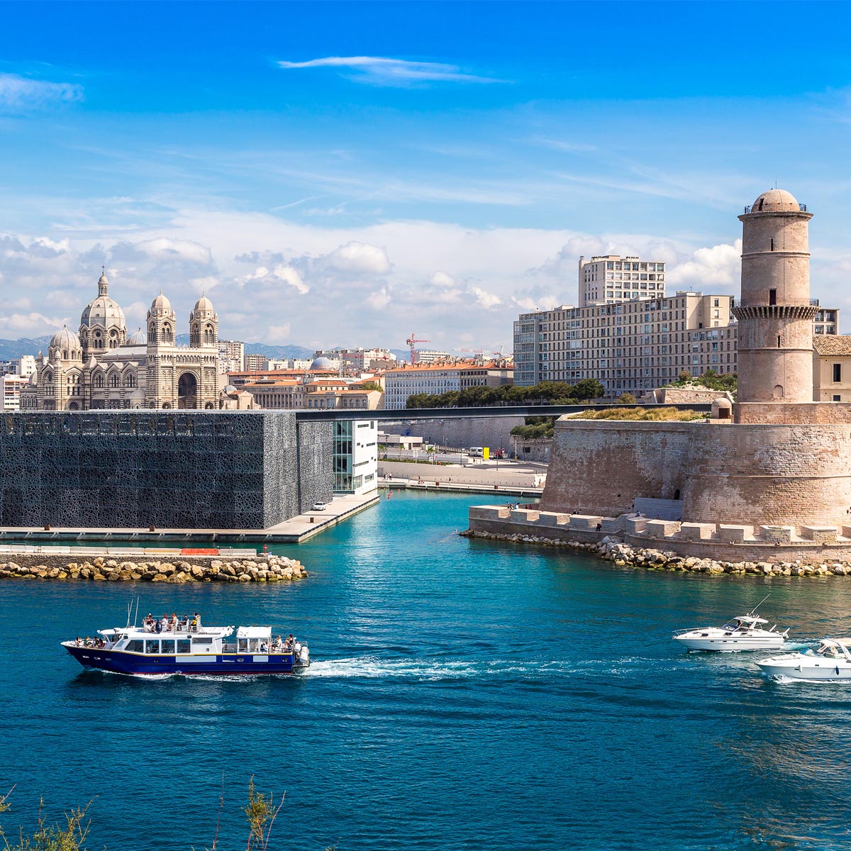 Château de Saint-Jean, cathédrale de la Major et le Mucem